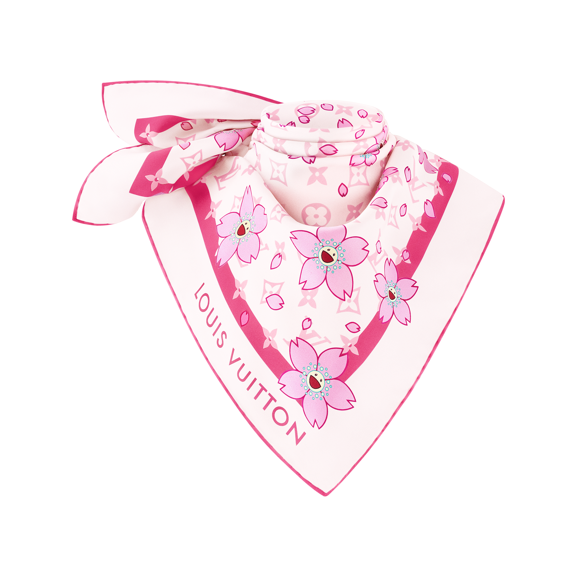LV x TM Monogram Cherry Blossom Square 70 - Luxury S00 Pink